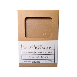 Soap bar scented with the aroma of a tropical island
