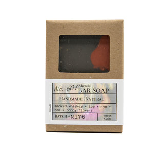 Bar Soap Scent #601 | Handmade + Vegan | smoked whiskey + ipa + rye + oak + poppy flowers
